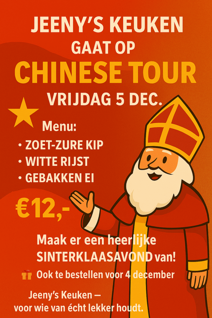 Sinterklaasavond bij Jeeny’s Keuken, met een vleugje China!